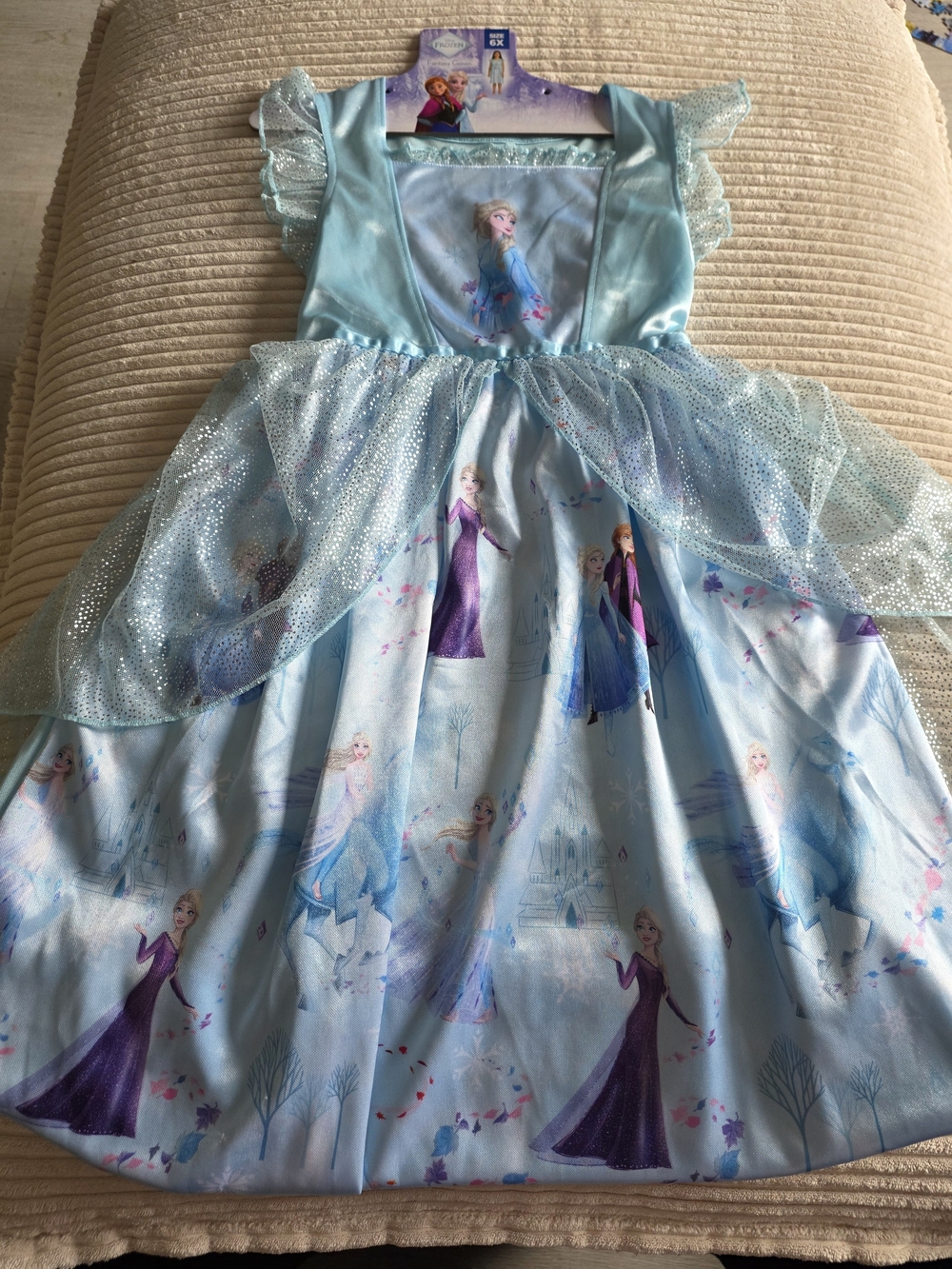 Disney Frozen Blue Sparkle Elsa & Anna Costume Dress